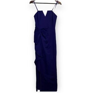 Aidan Mattox Royal Blue Strapless Formal Dress